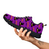 Witch Hat Purple Halloween Print Pattern Black Sneaker-grizzshop