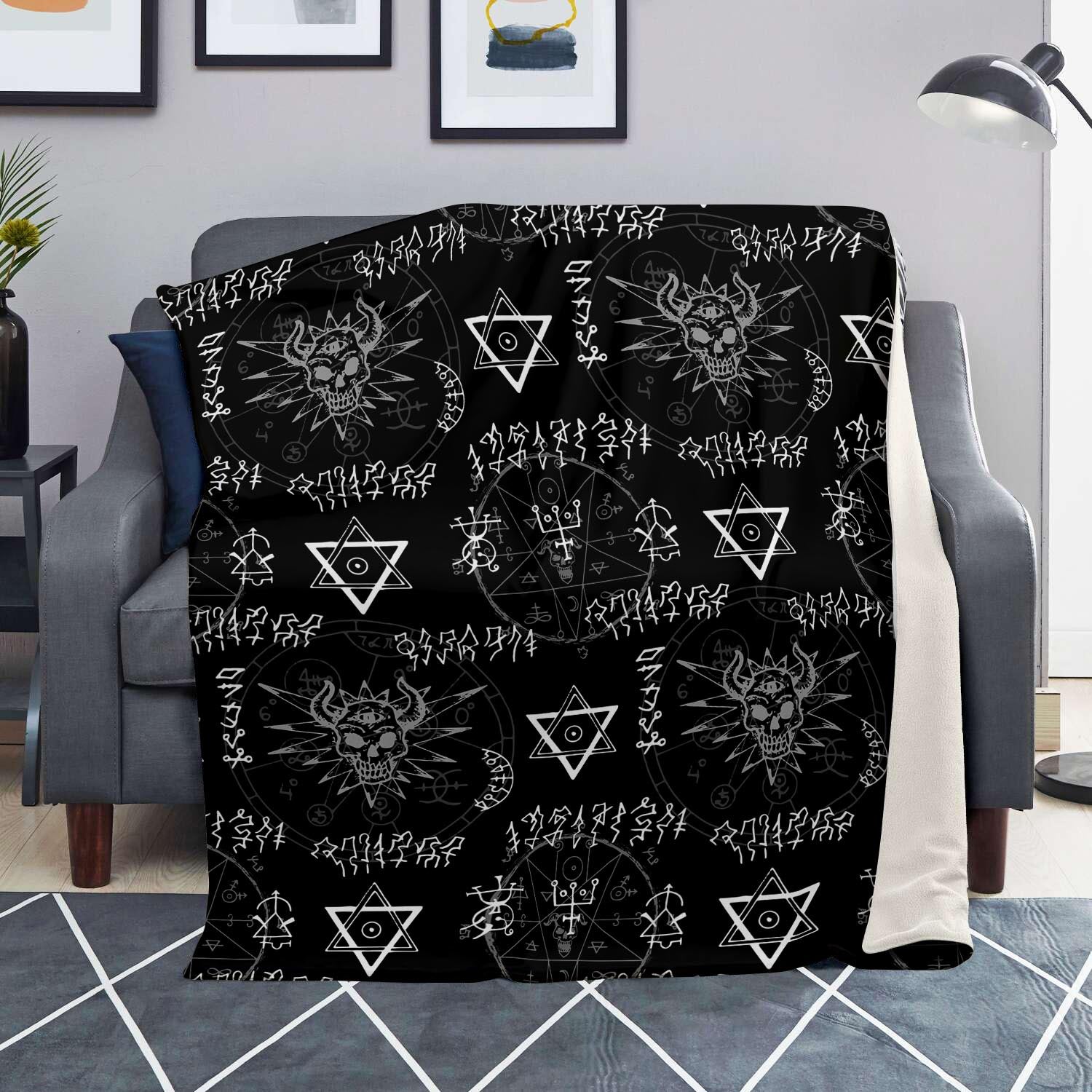 Witch Sign Print Blanket-grizzshop