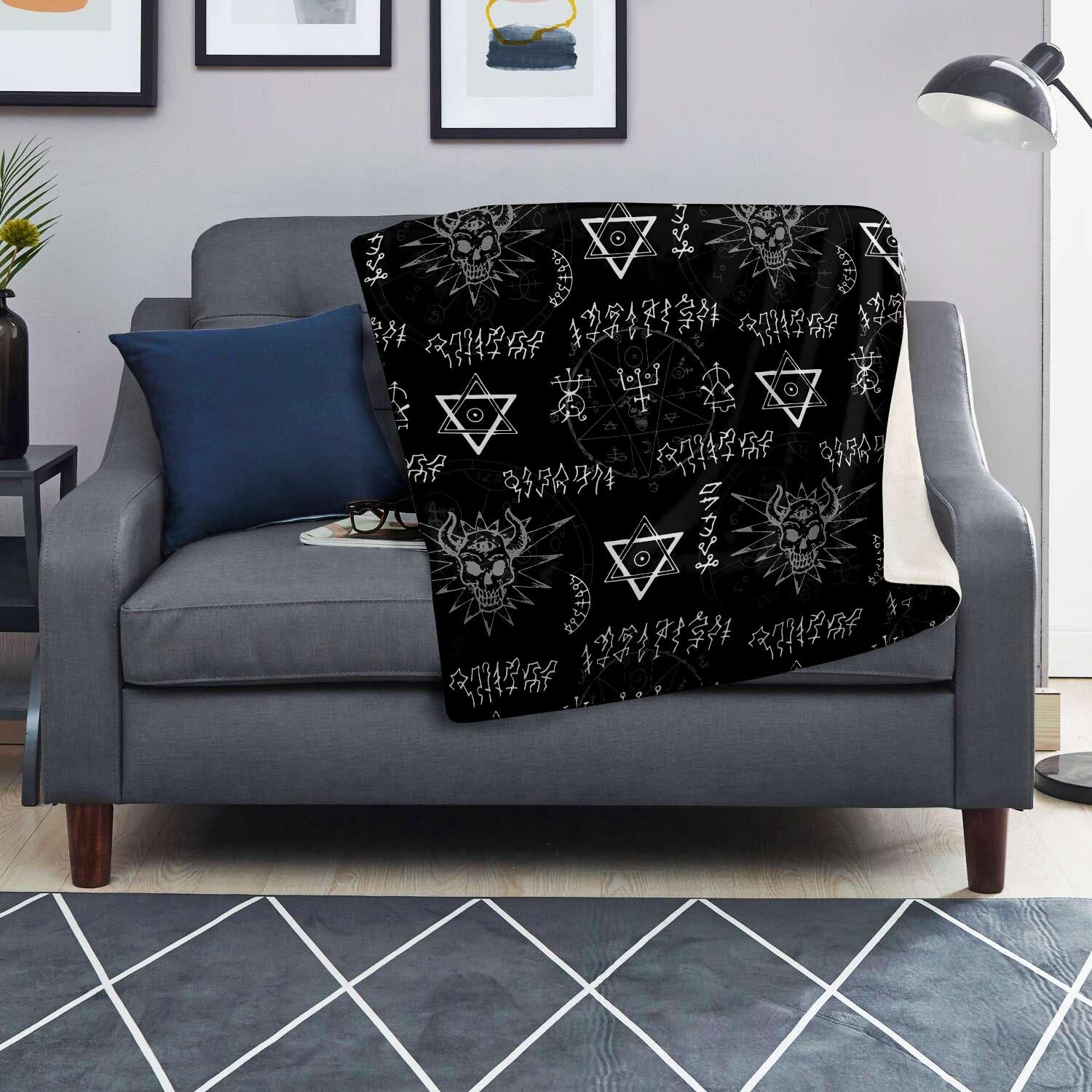 Witch Sign Print Blanket-grizzshop