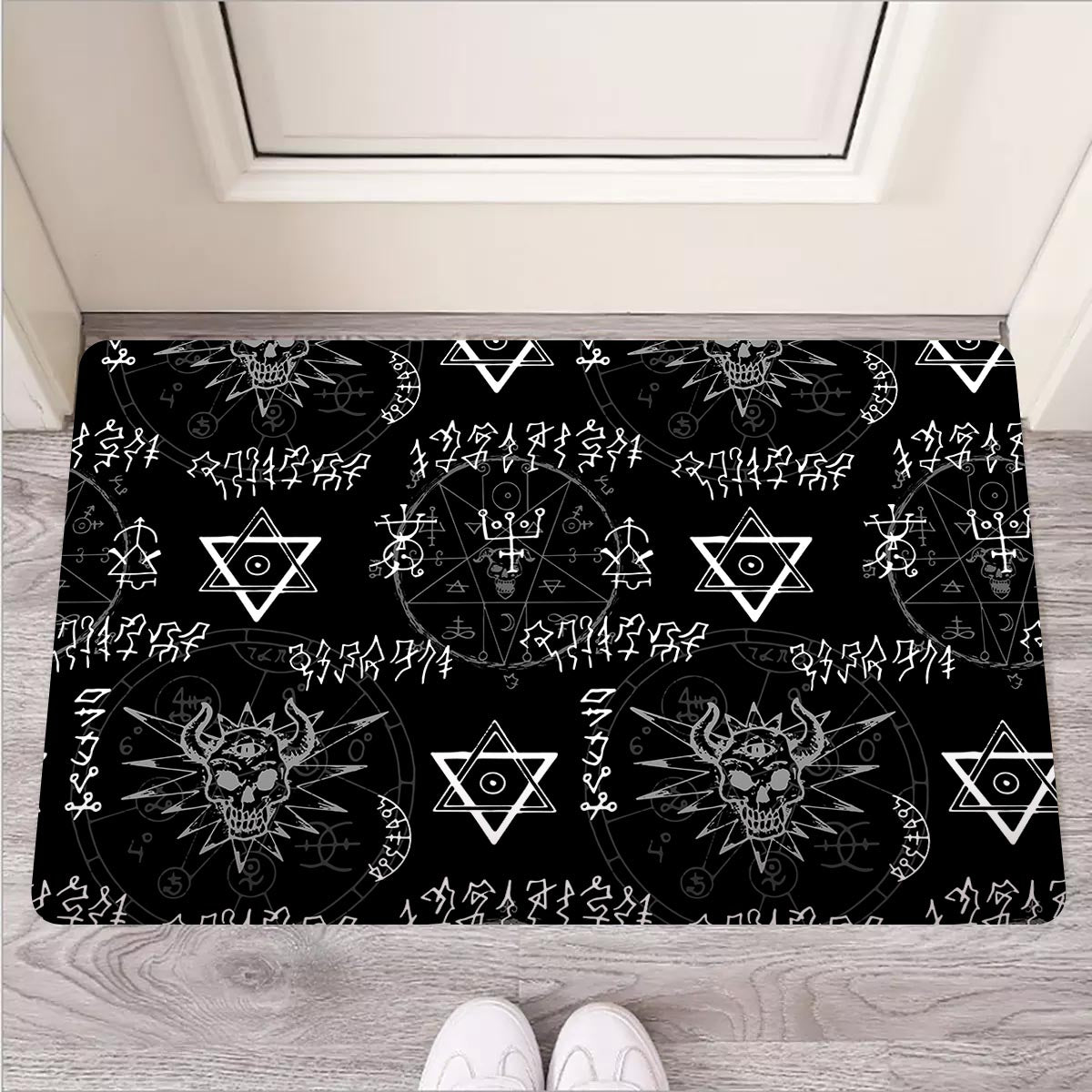 Witch Sign Print Door Mat-grizzshop