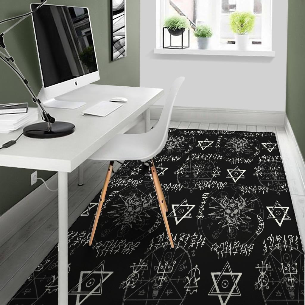 Witch Sign Print Floor Mat-grizzshop