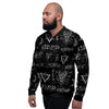 Witch Sign Print Men's Bomber Jacket-grizzshop