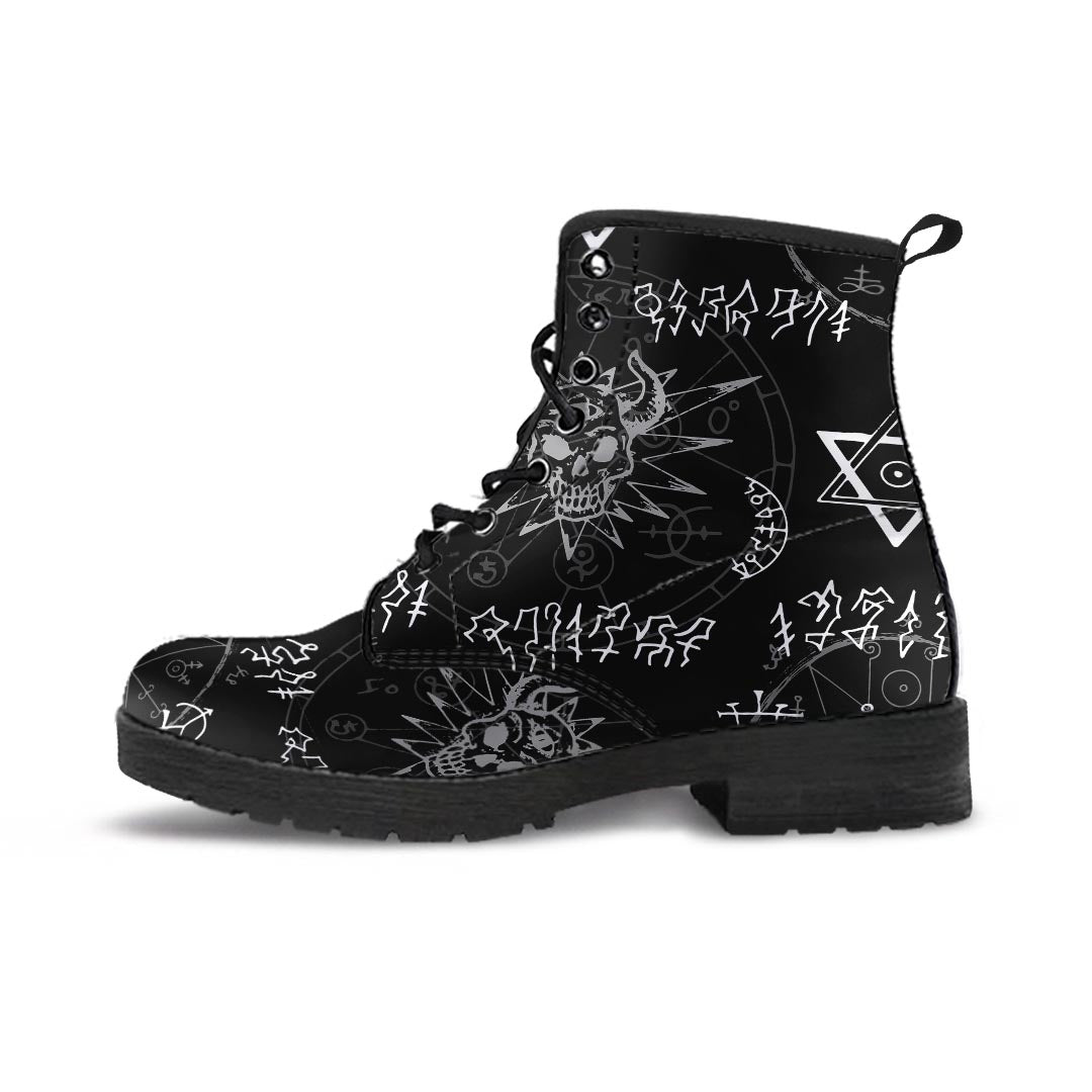 Witch Sign Print Men's Boots-grizzshop