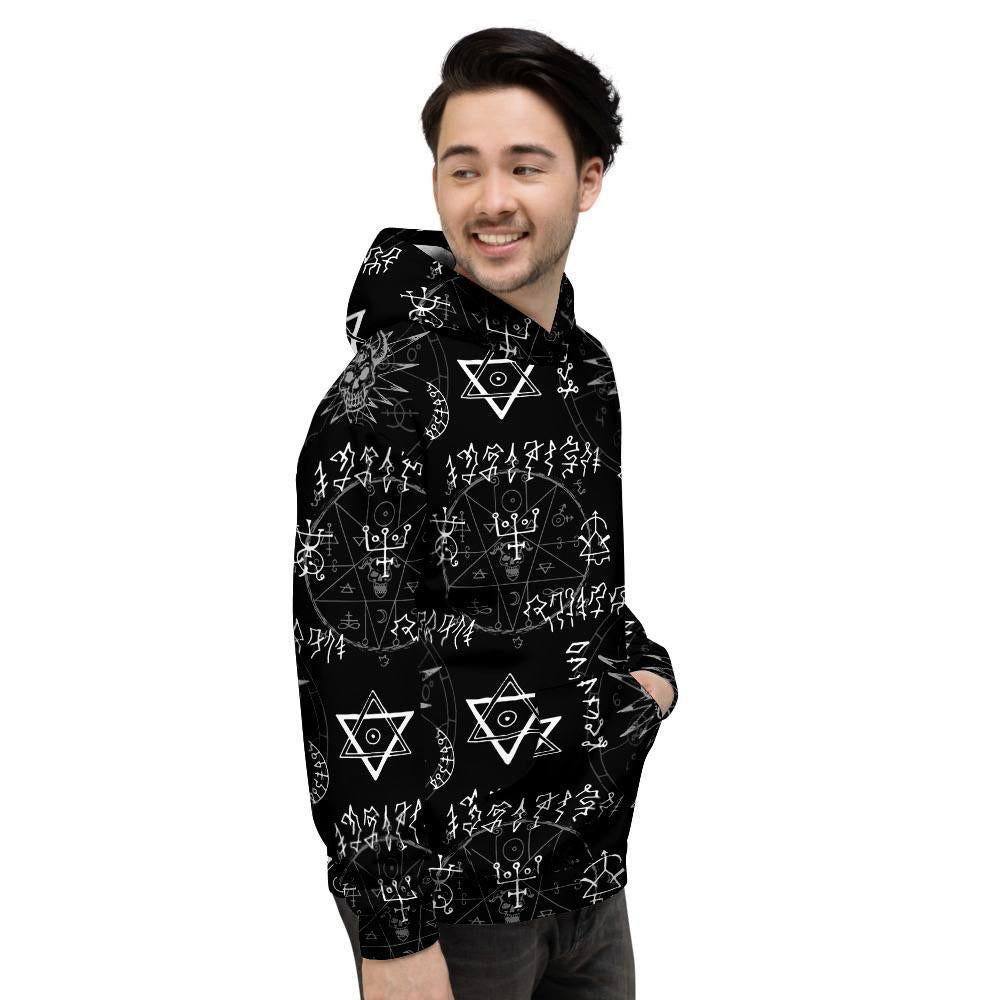 Witch Sign Print Men's Hoodie-grizzshop