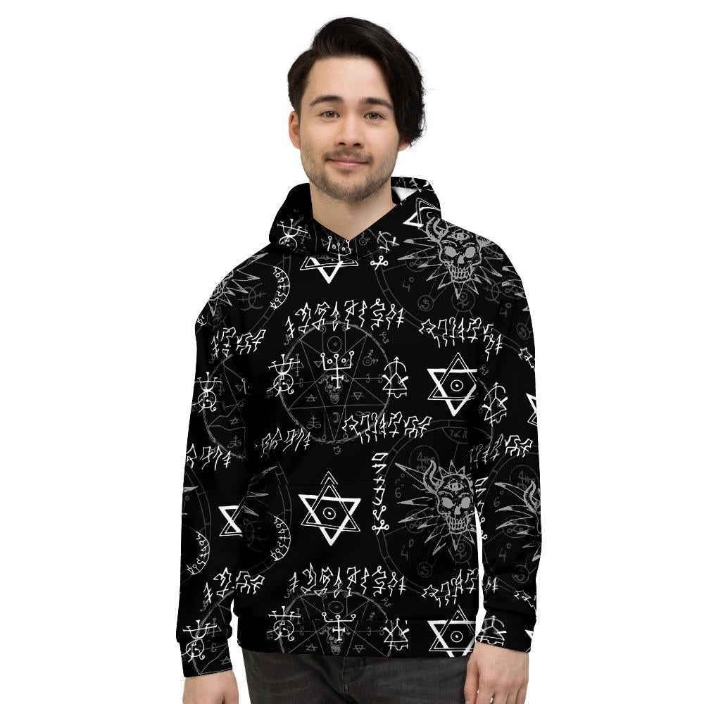 Witch Sign Print Men's Hoodie-grizzshop