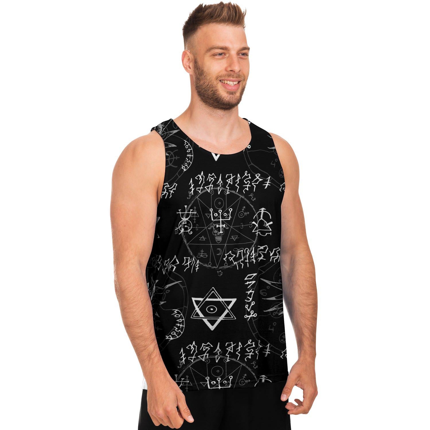 Witch Sign Print Men's Tank Tops-grizzshop