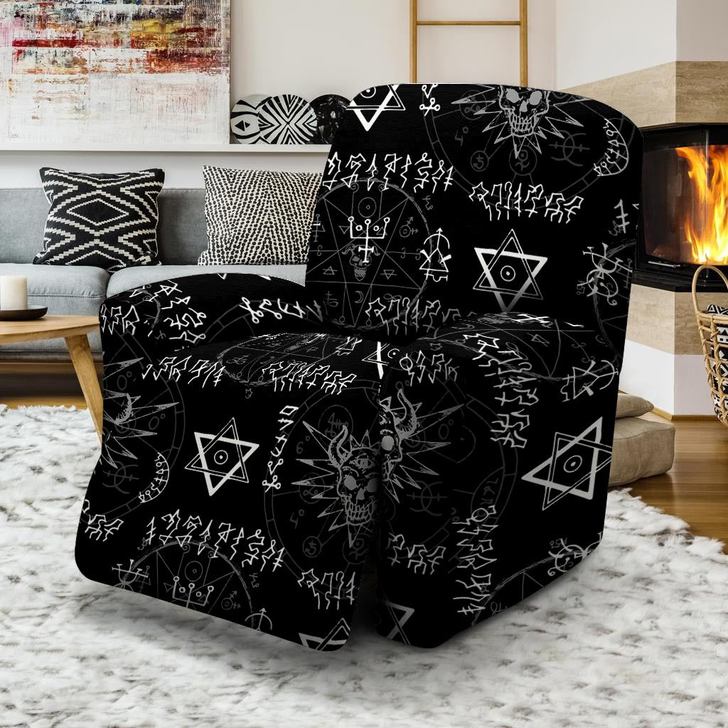 Witch Sign Print Recliner Cover-grizzshop