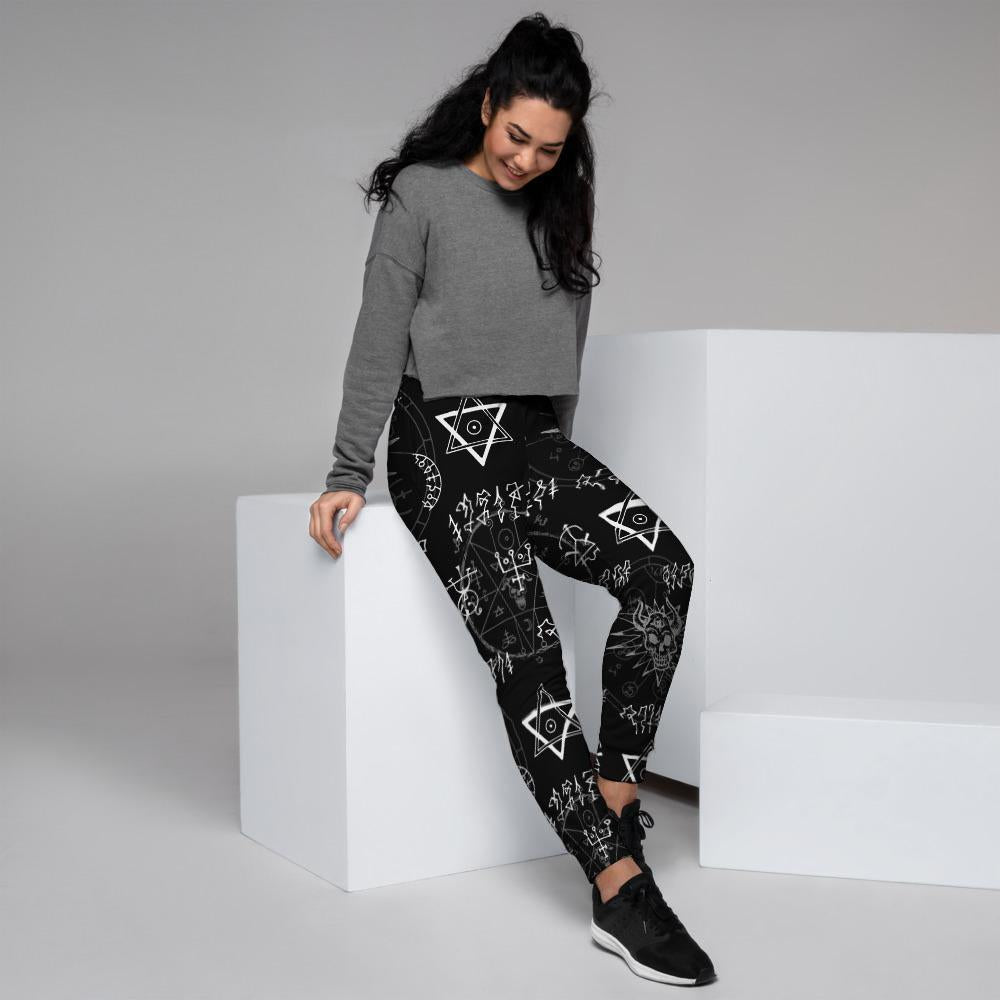 Witch Sign Print Women's Joggers-grizzshop