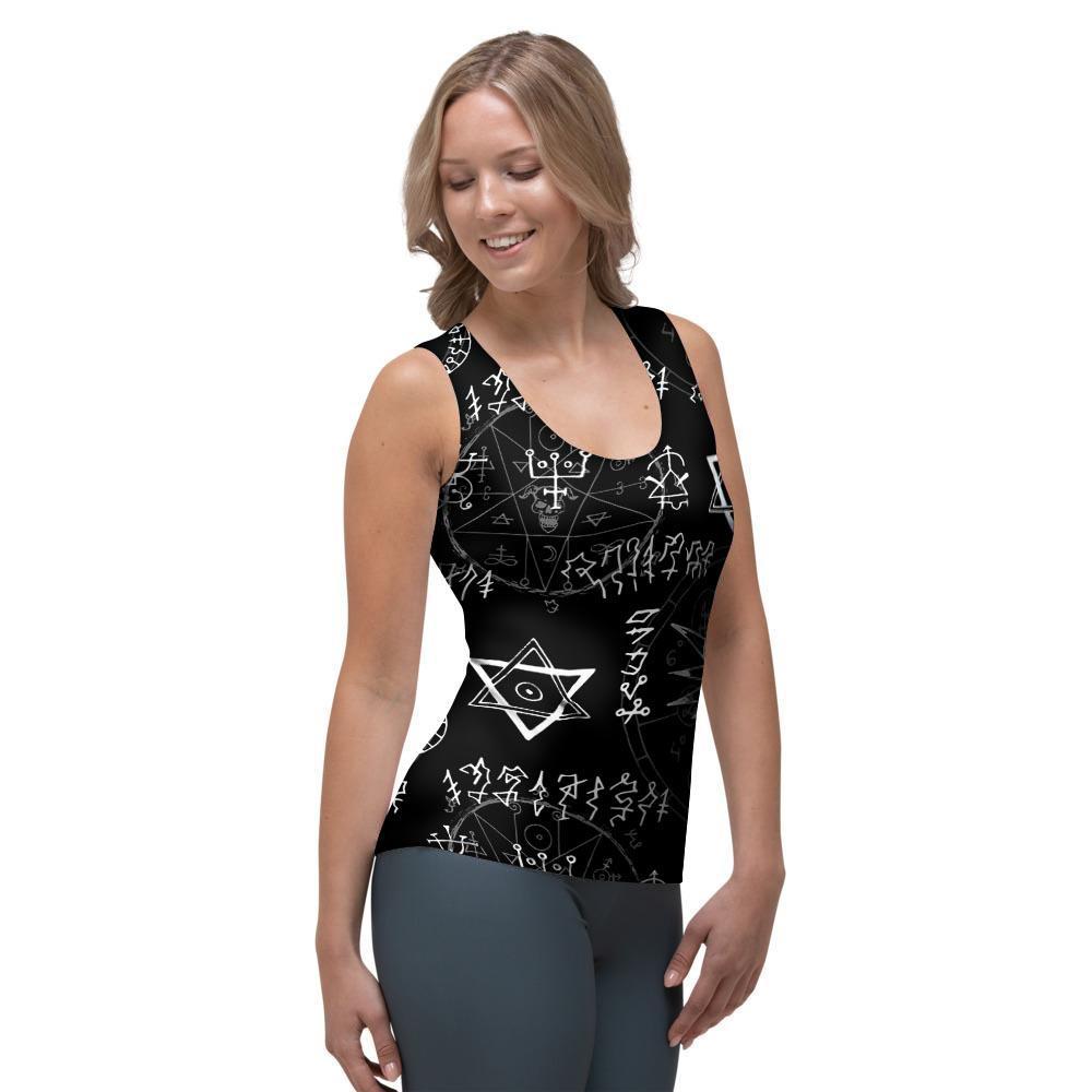 Witch Sign Print Women's Tank Top-grizzshop
