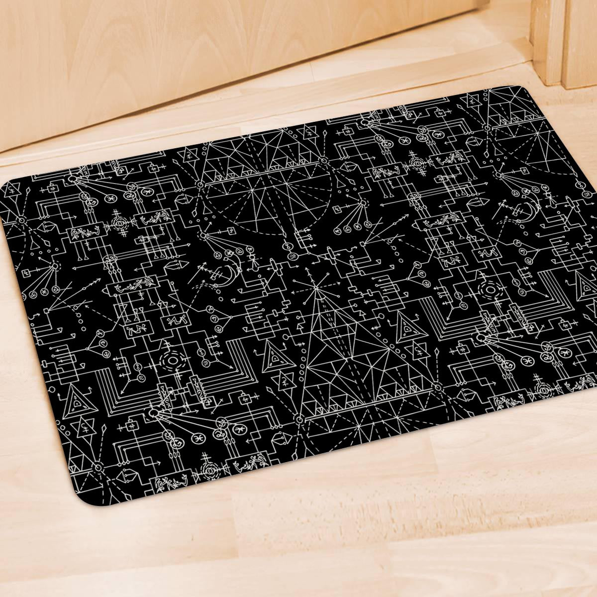 Witch Symbol Gothic Door Mat-grizzshop