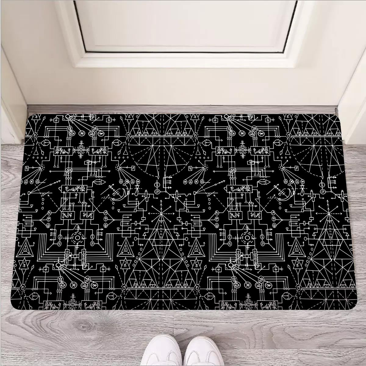 Witch Symbol Gothic Door Mat-grizzshop