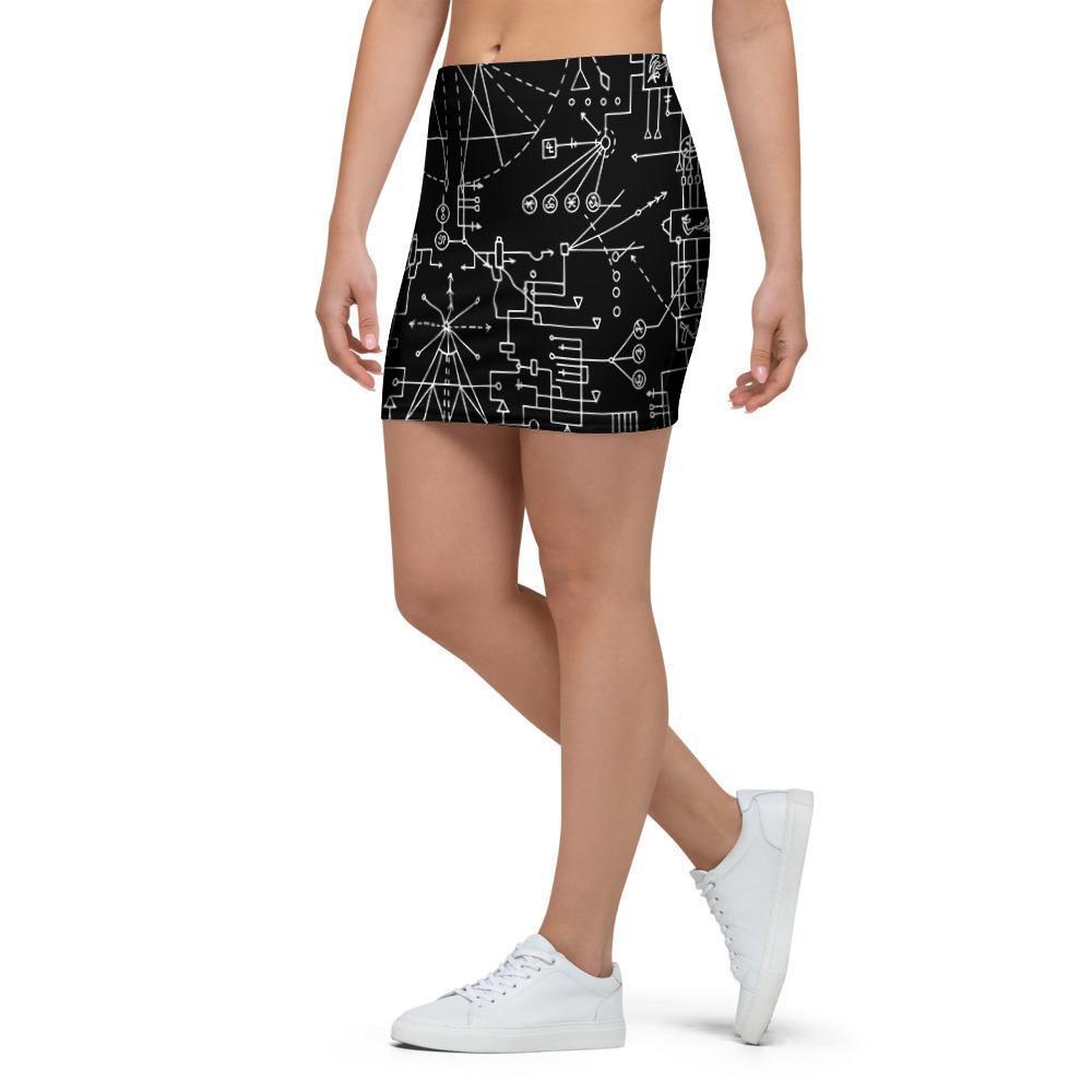 Witch Symbol Gothic Mini Skirt-grizzshop