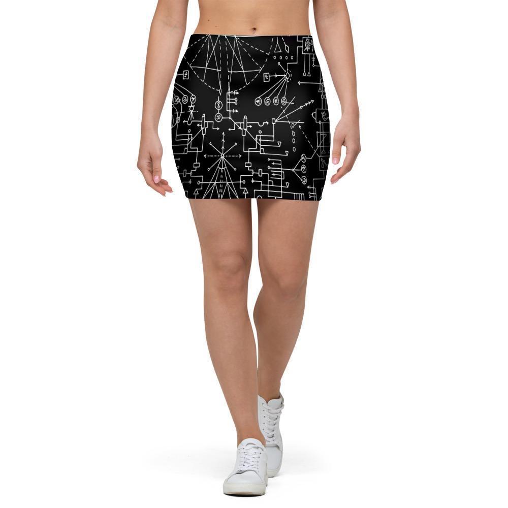 Witch Symbol Gothic Mini Skirt-grizzshop