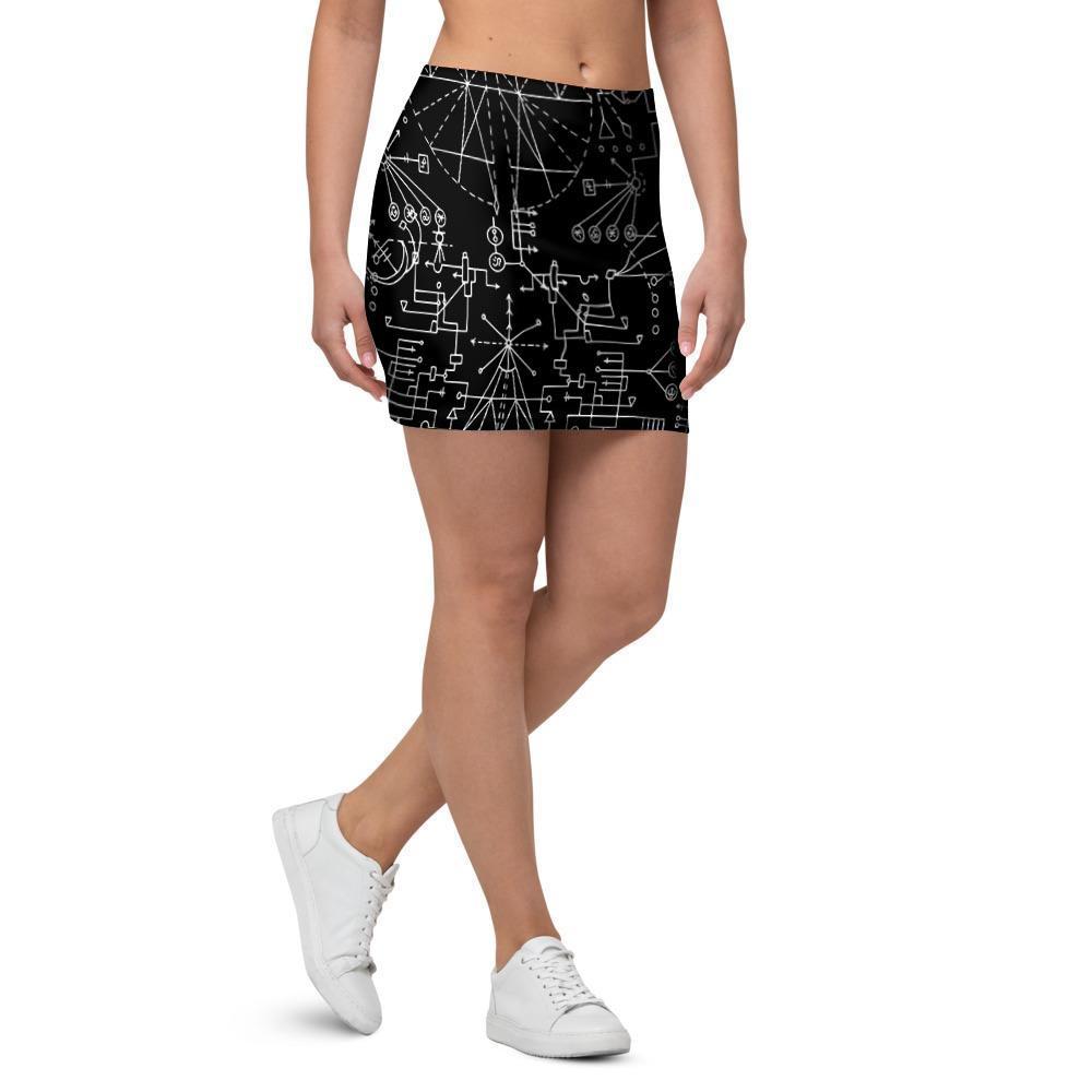 Witch Symbol Gothic Mini Skirt-grizzshop