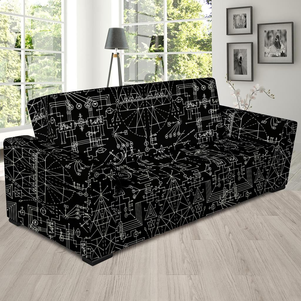 Witch Symbol Gothic Sofa Cover-grizzshop