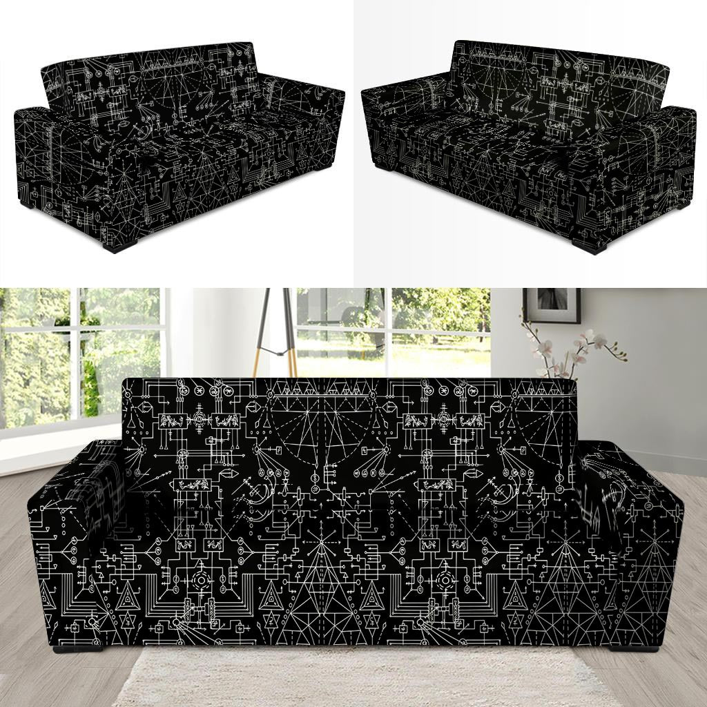 Witch Symbol Gothic Sofa Cover-grizzshop