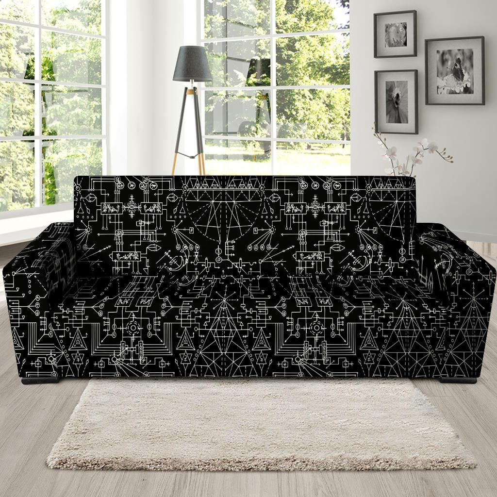 Witch Symbol Gothic Sofa Cover-grizzshop