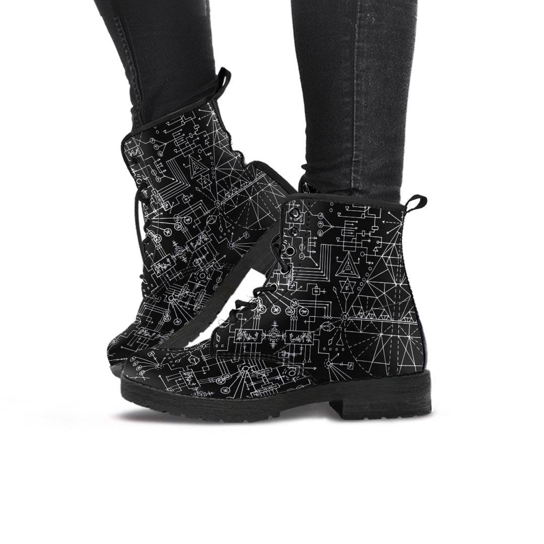 Witch Symbol Gothic Women's Boots-grizzshop