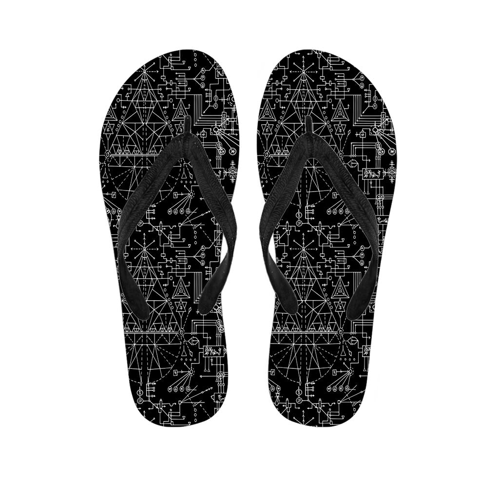 Witch Symbol Gothic Women's Flip Flops-grizzshop