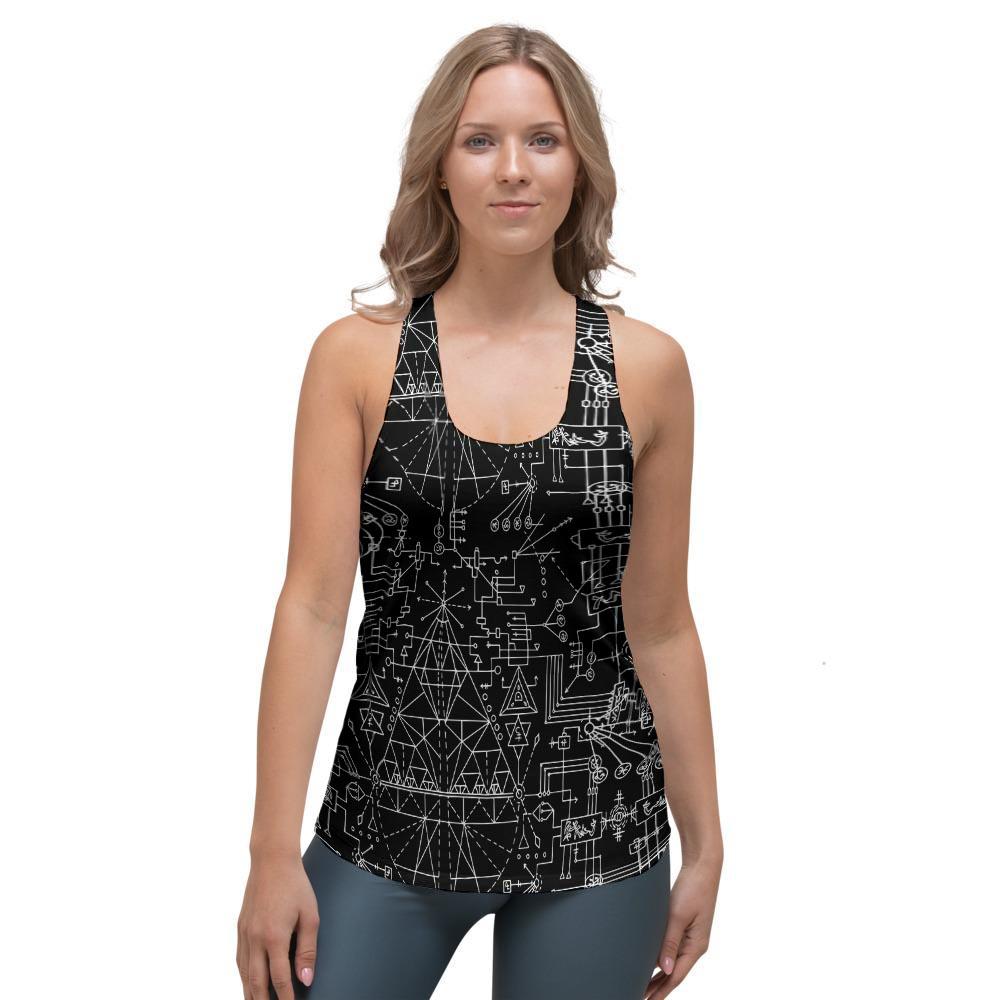 Witch Symbol Gothic Women's Racerback Tank Top-grizzshop