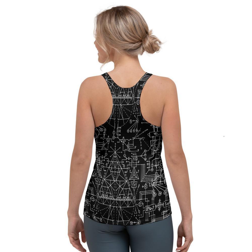 Witch Symbol Gothic Women's Racerback Tank Top-grizzshop