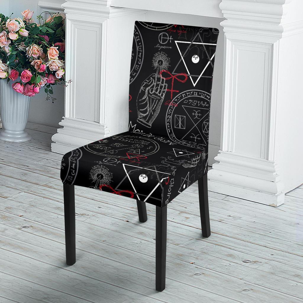 Witch Wiccan Pagan Pattern Print Chair Cover-grizzshop