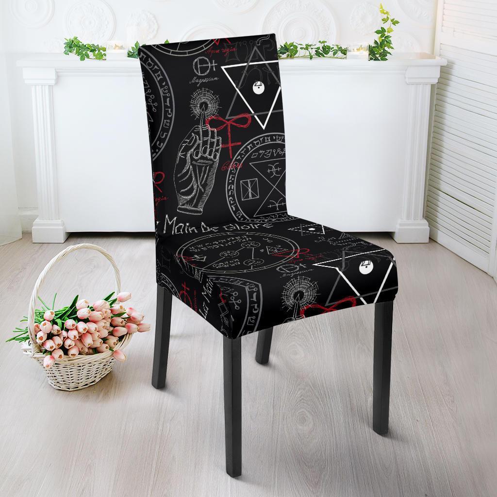 Witch Wiccan Pagan Pattern Print Chair Cover-grizzshop