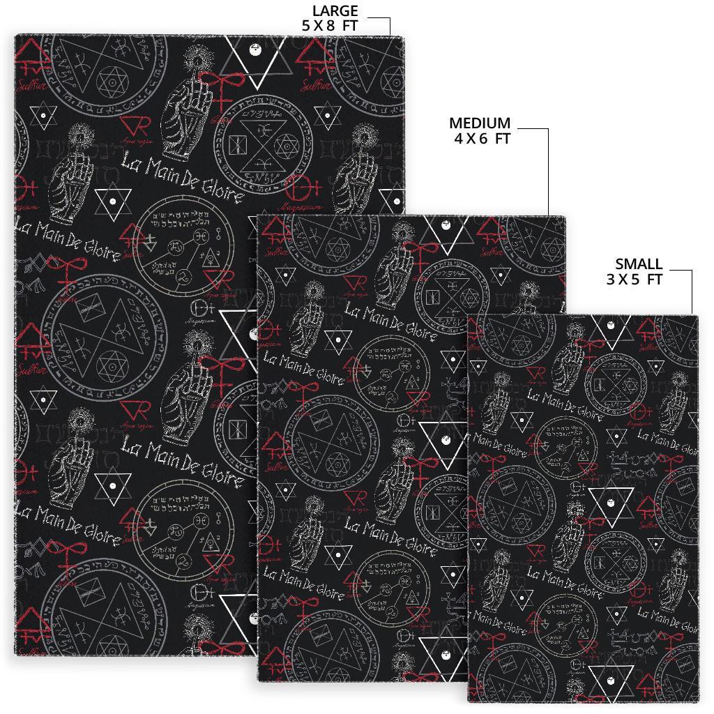 Witch Wiccan Pagan Pattern Print Floor Mat-grizzshop