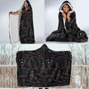 Witch Wiccan Pagan Pattern Print Hooded Blanket-grizzshop