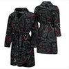 Witch Wiccan Pagan Pattern Print Men Long Robe-grizzshop