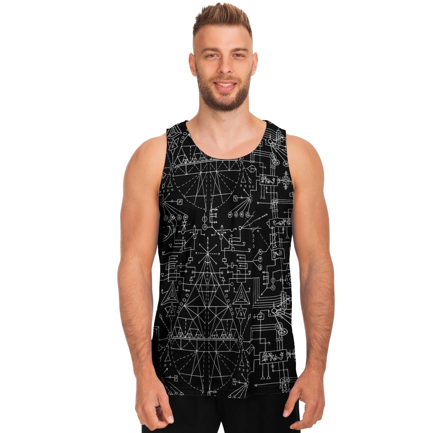 Witch Symbol Gothic Men's Tank Tops-grizzshop
