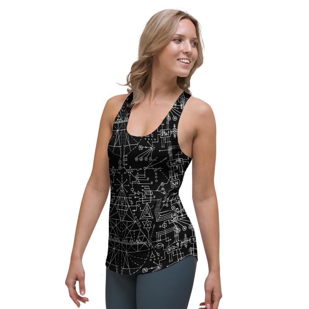 Witch Symbol Gothic Women's Racerback Tank Top-grizzshop