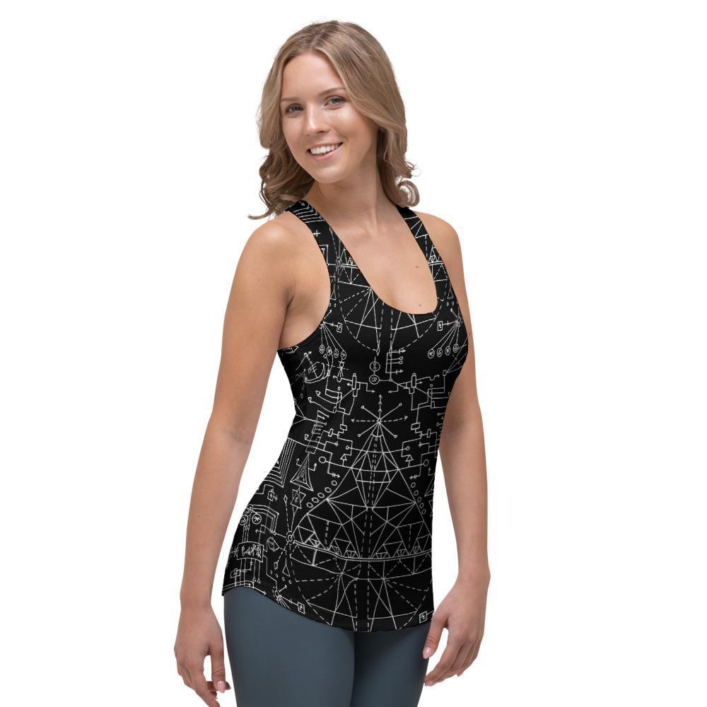 Witch Symbol Gothic Women's Racerback Tank Top-grizzshop