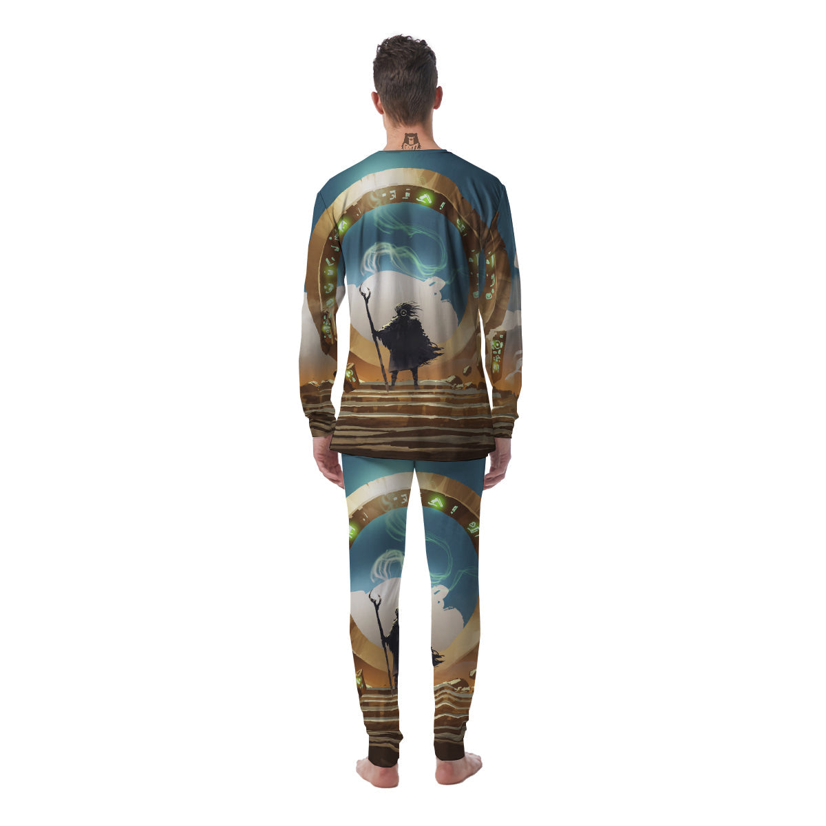 Wizard And Gate Print Men's Pajamas-grizzshop