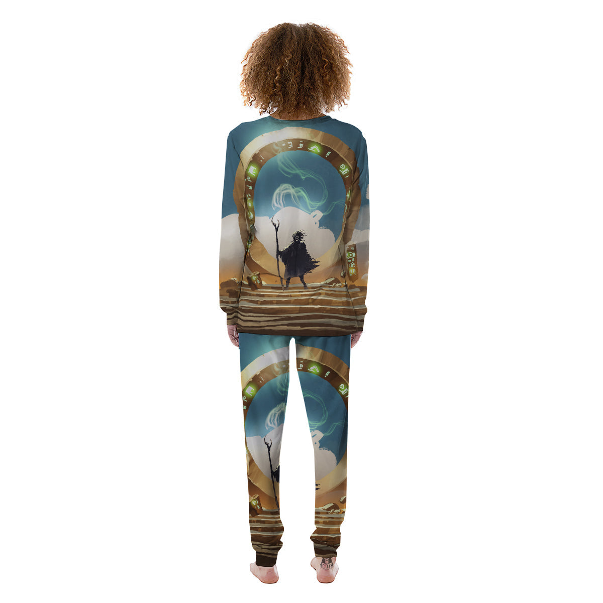 Wizard And Gate Print Women's Pajamas-grizzshop