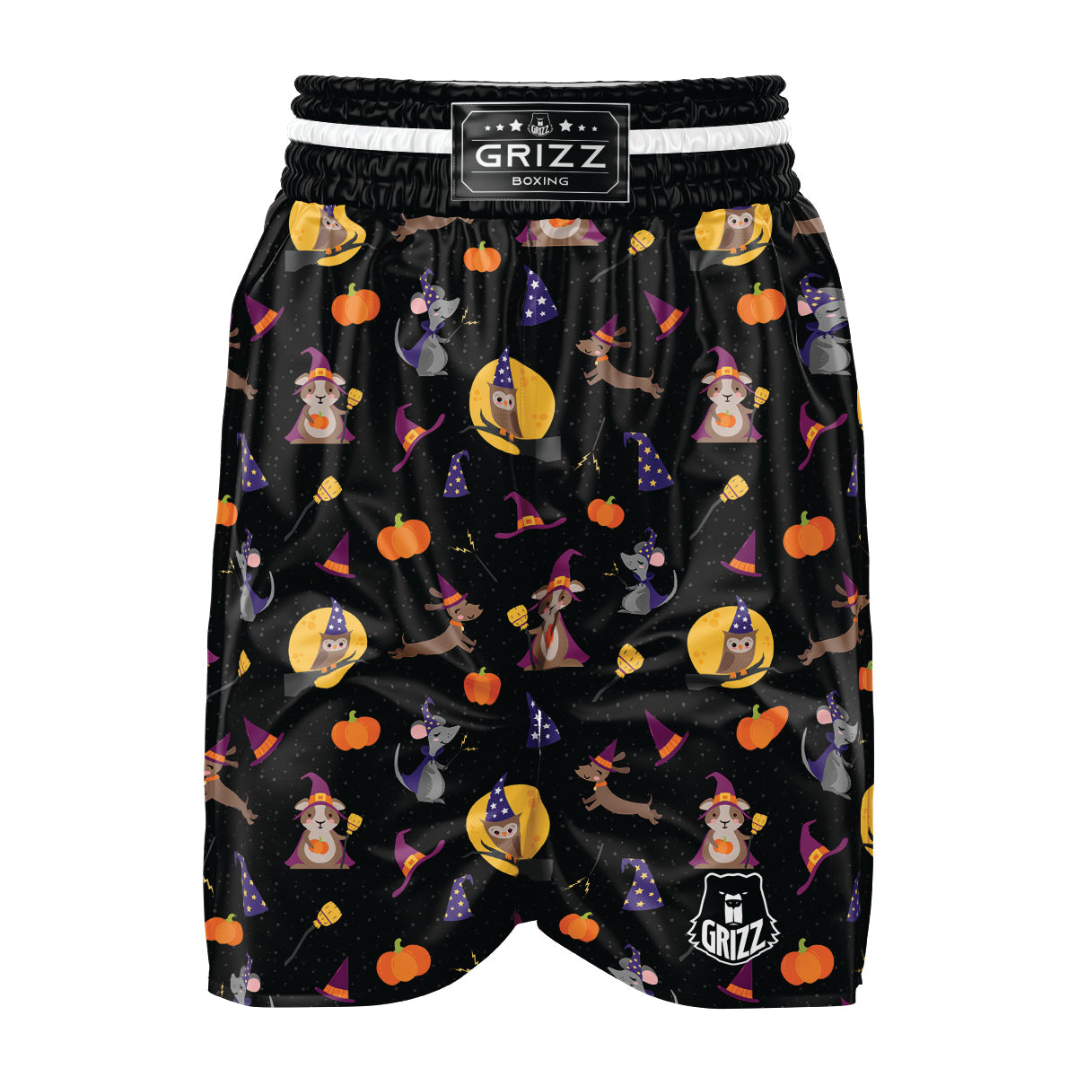 Wizard Animal Print Pattern Boxing Shorts-grizzshop