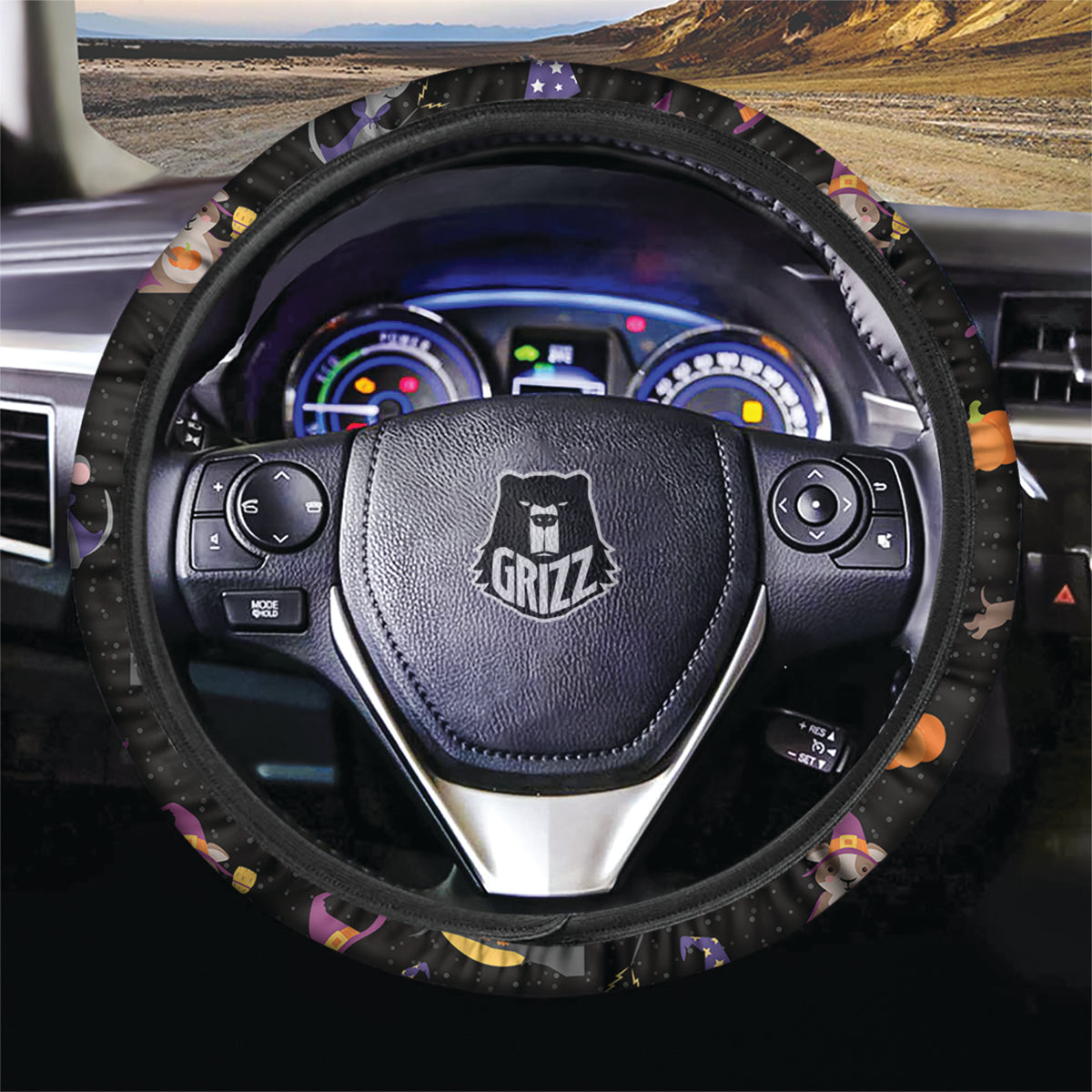 Wizard Animal Print Pattern Car Steering Wheel Cover-grizzshop