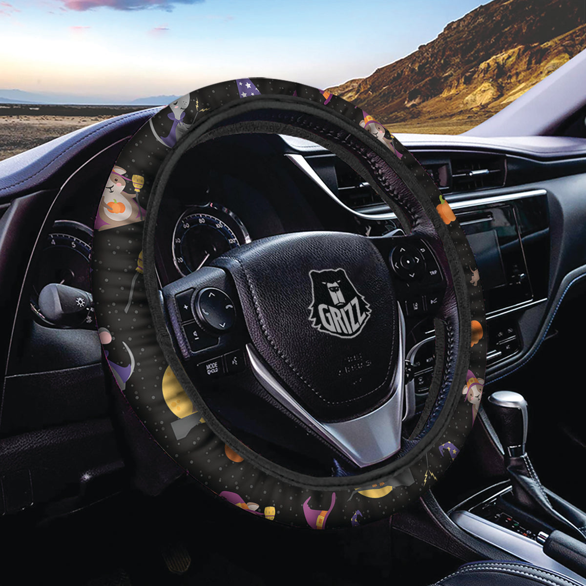 Wizard Animal Print Pattern Car Steering Wheel Cover-grizzshop