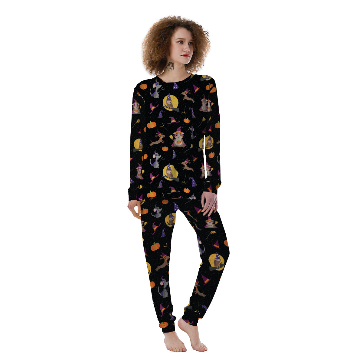 Wizard Animal Print Pattern Women's Pajamas-grizzshop