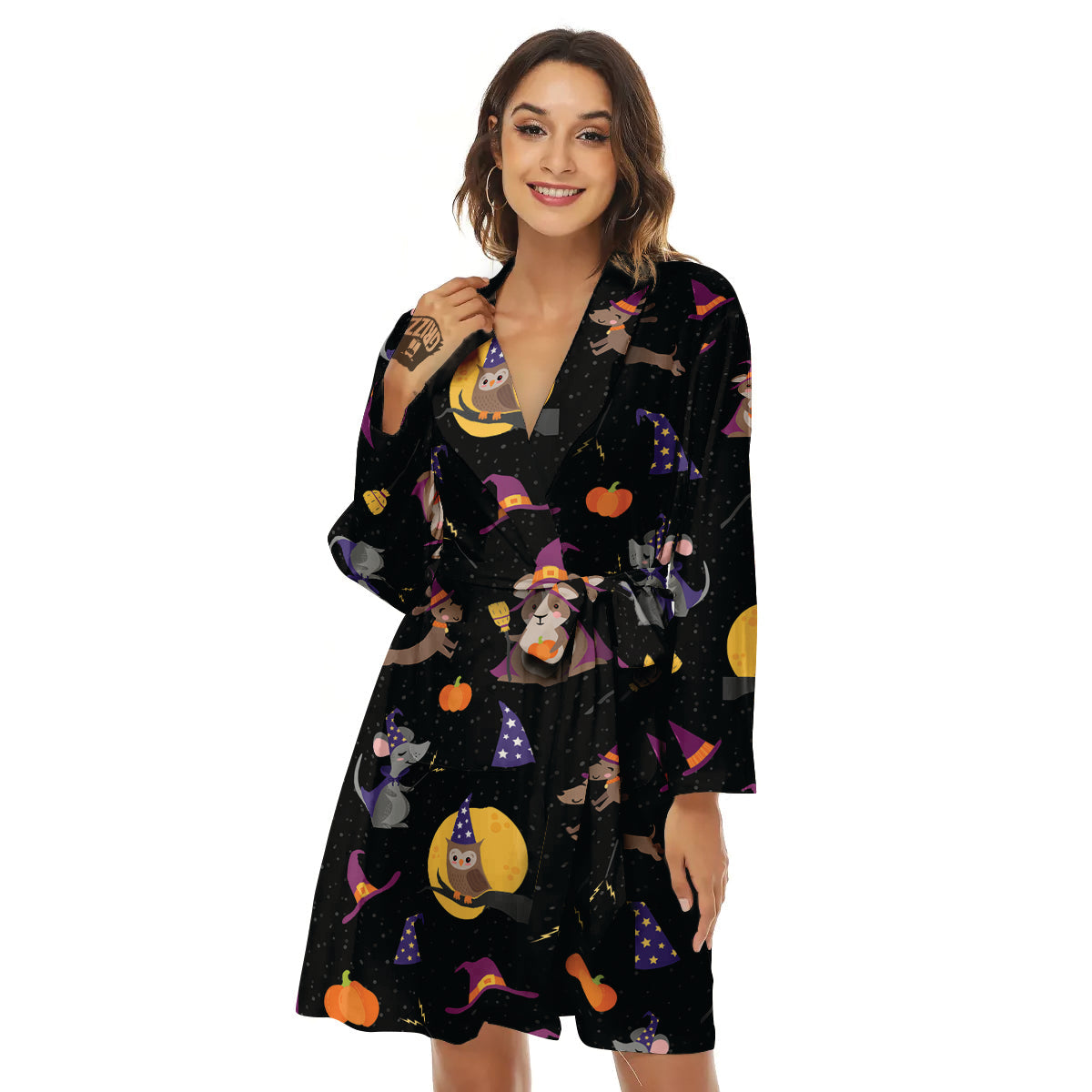Wizard Animal Print Pattern Women's Robe-grizzshop
