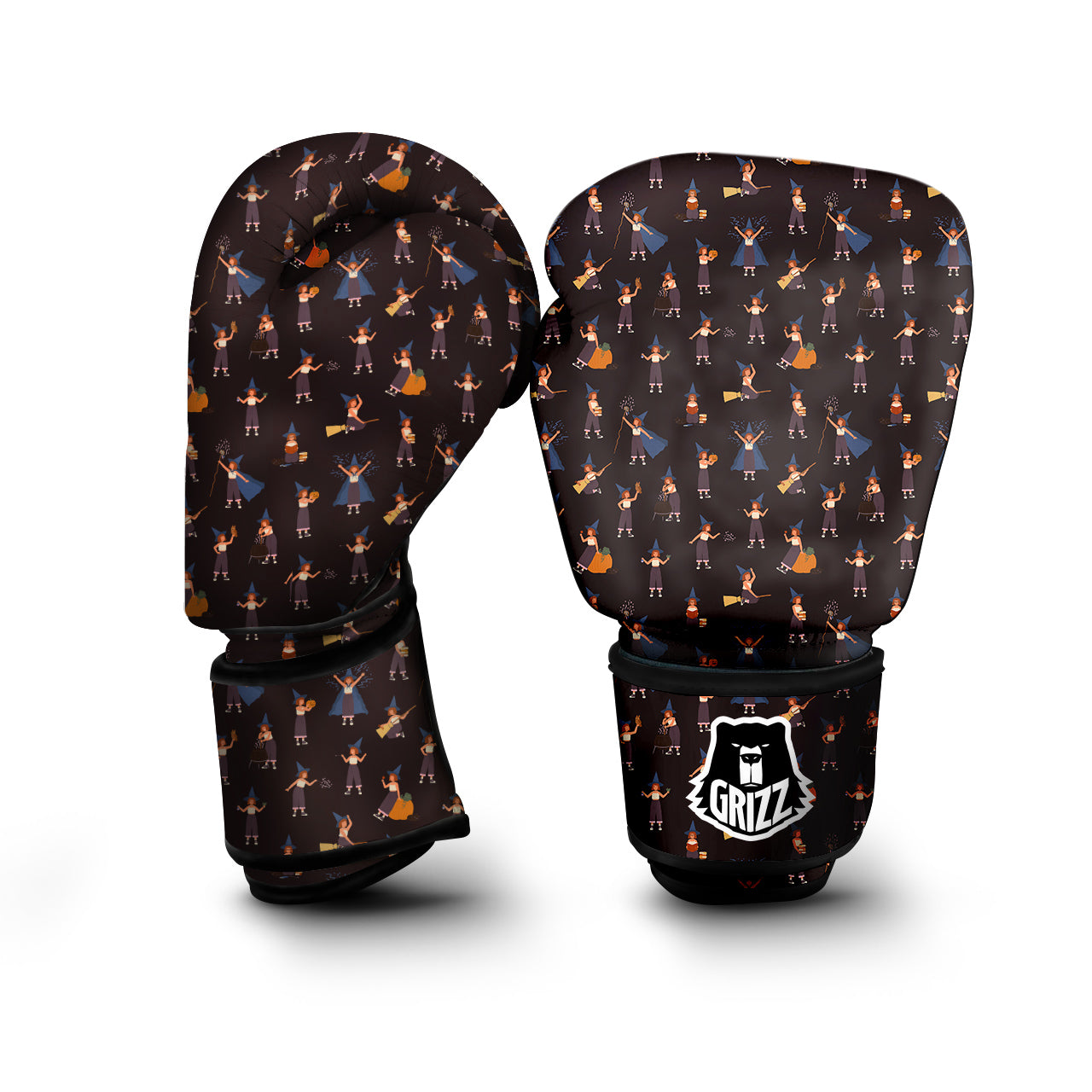 Wizard Cute Print Pattern Boxing Gloves-grizzshop