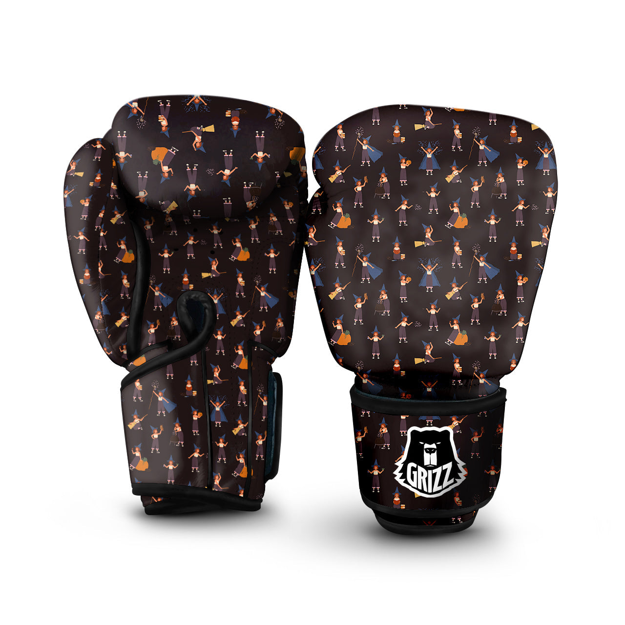 Wizard Cute Print Pattern Boxing Gloves-grizzshop