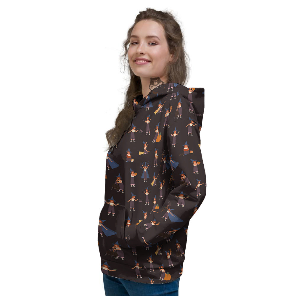 Wizard Cute Print Pattern Women's Hoodie-grizzshop