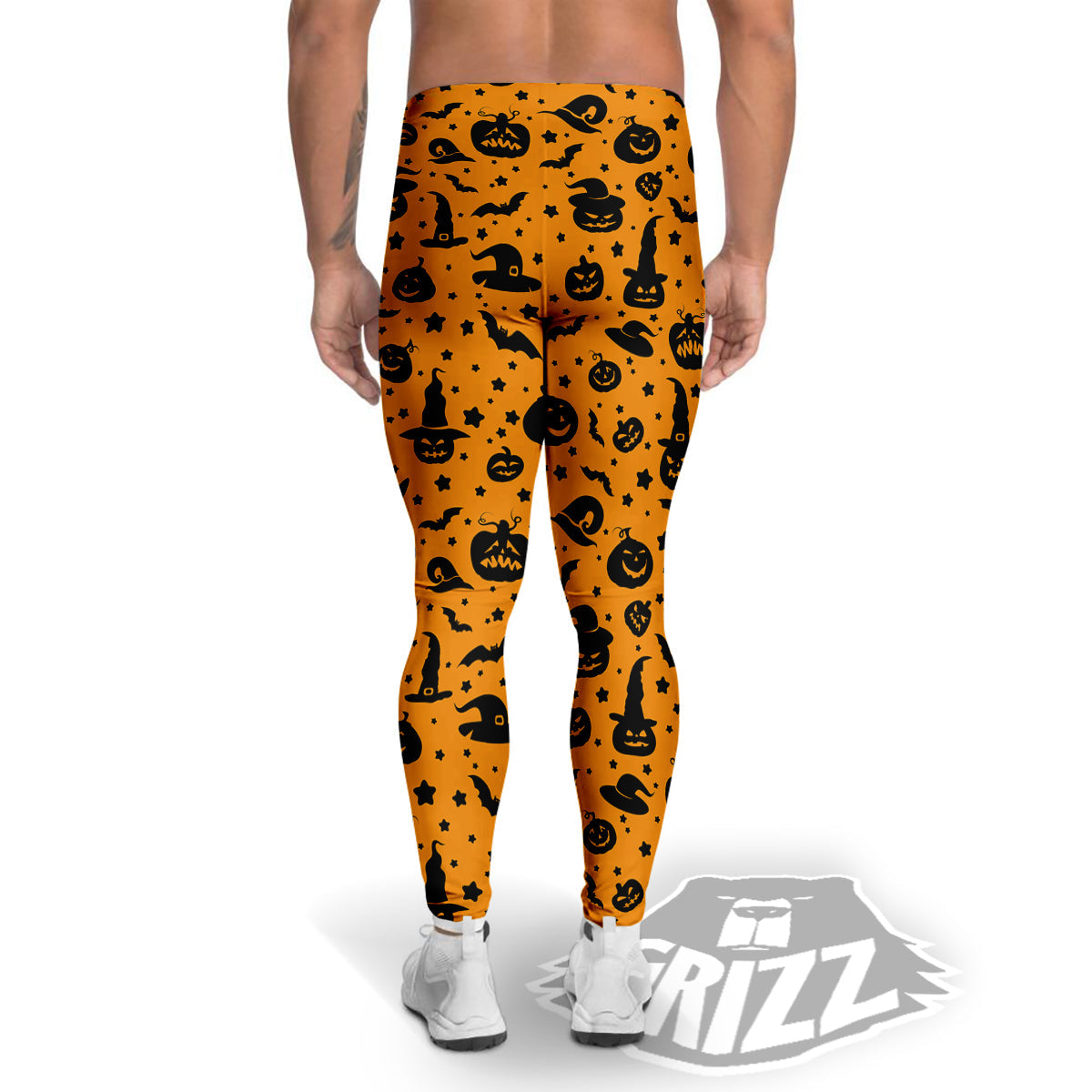 Wizard Halloween Print Pattern Men's Leggings-grizzshop