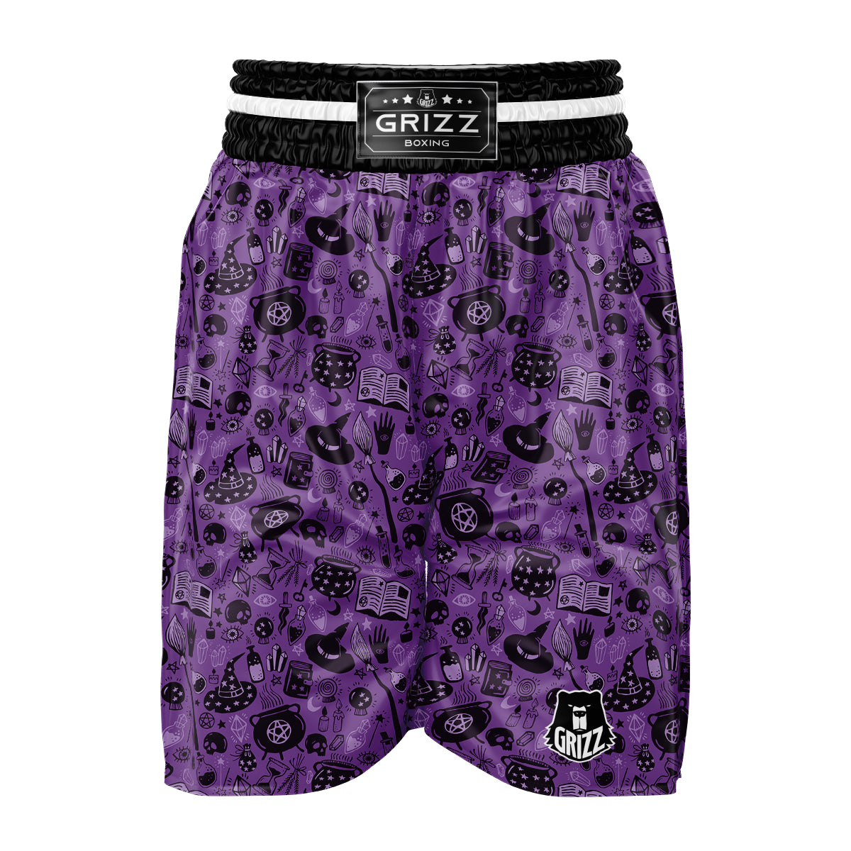 Wizard Magic Print Pattern Boxing Shorts-grizzshop