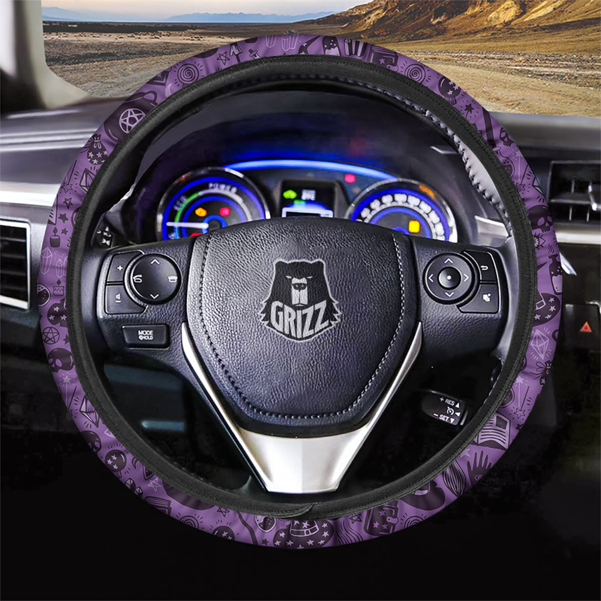 Wizard Magic Print Pattern Car Steering Wheel Cover-grizzshop