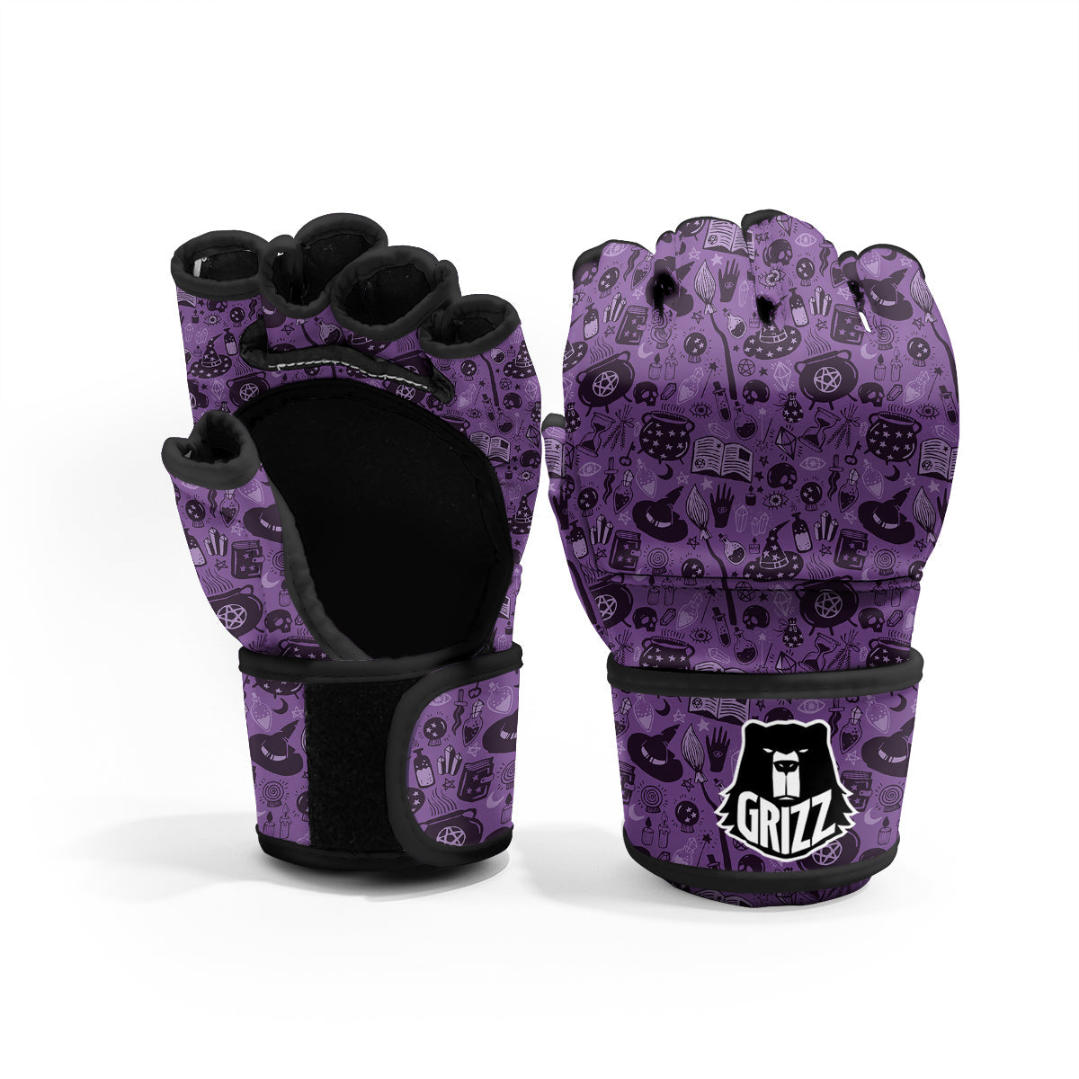 Wizard Magic Print Pattern MMA Gloves-grizzshop