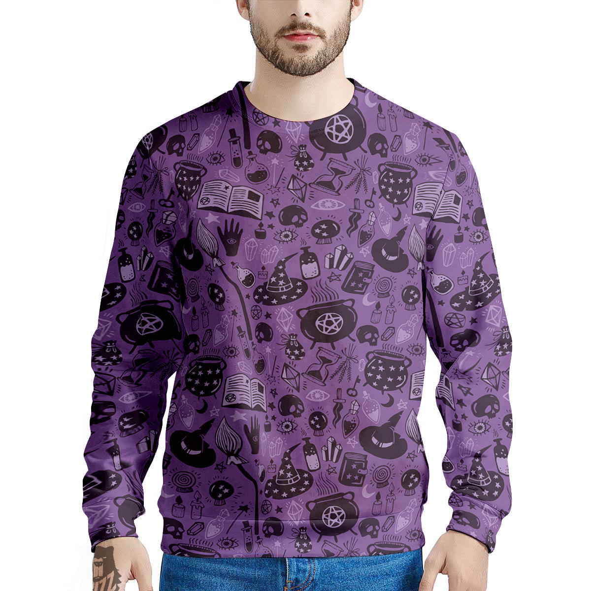 Wizard Magic Print Pattern Men's Sweatshirt-grizzshop