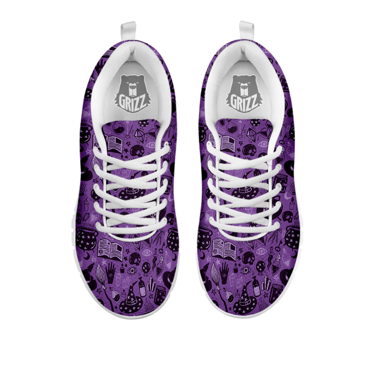 Wizard Magic Print Pattern White Sneaker-grizzshop