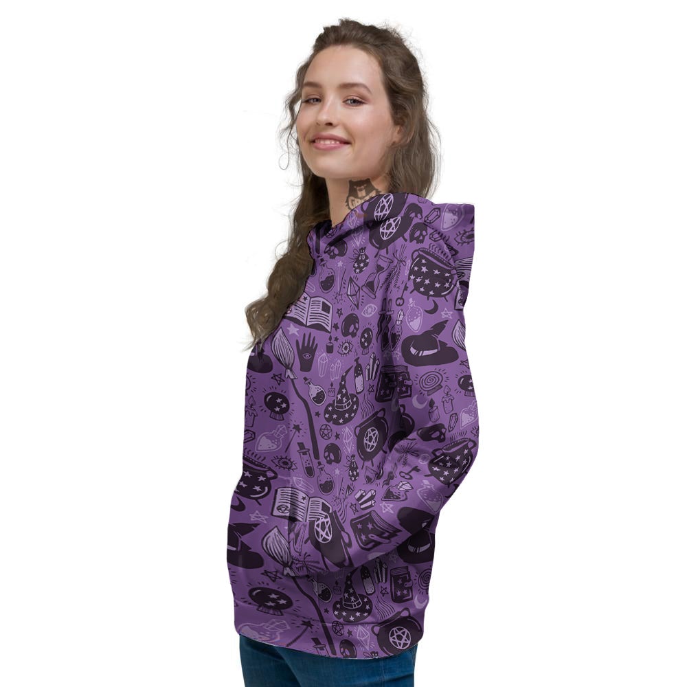 Wizard Magic Print Pattern Women's Hoodie-grizzshop